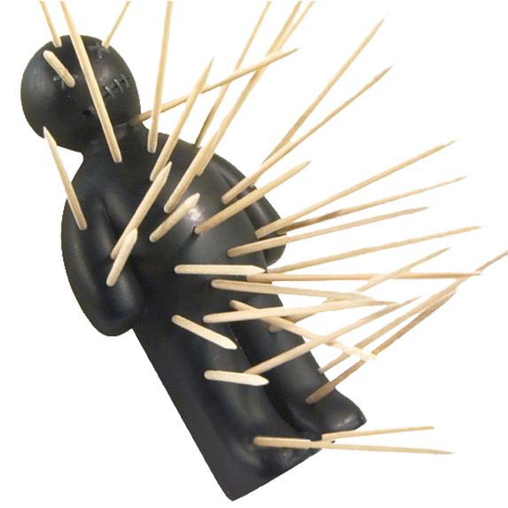 The Voodoo Doll Toothpick Holder Knicnacs Voodoo Toothpick - Ouch Voodoo Doll Toothpick Holder Grey (600x600), Png Download