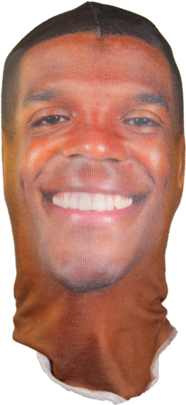 Cam Newton Mask - Mask (378x600), Png Download