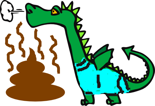 Easy To Draw Green Dragon (600x411), Png Download
