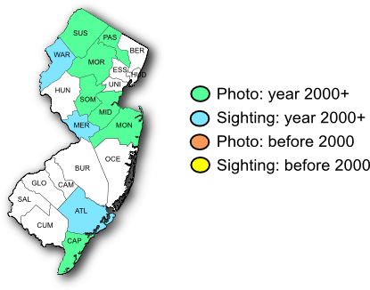 Nj Range Map-black Dash - Orange County Nj (415x326), Png Download