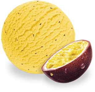Classic Passion Fruit - Passion Fruit Ice Cream Png (400x360), Png Download