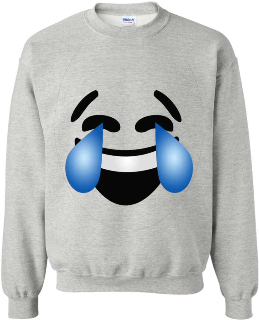 Emoji Costume Laughing Tears Of Joy Emoji Crewneck - Emoji Costume Laughing Tears Of Joy Emoji Ls Ultra (1024x1024), Png Download