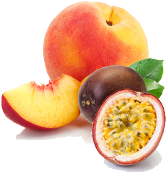Peach And Passion Fruit (415x389), Png Download