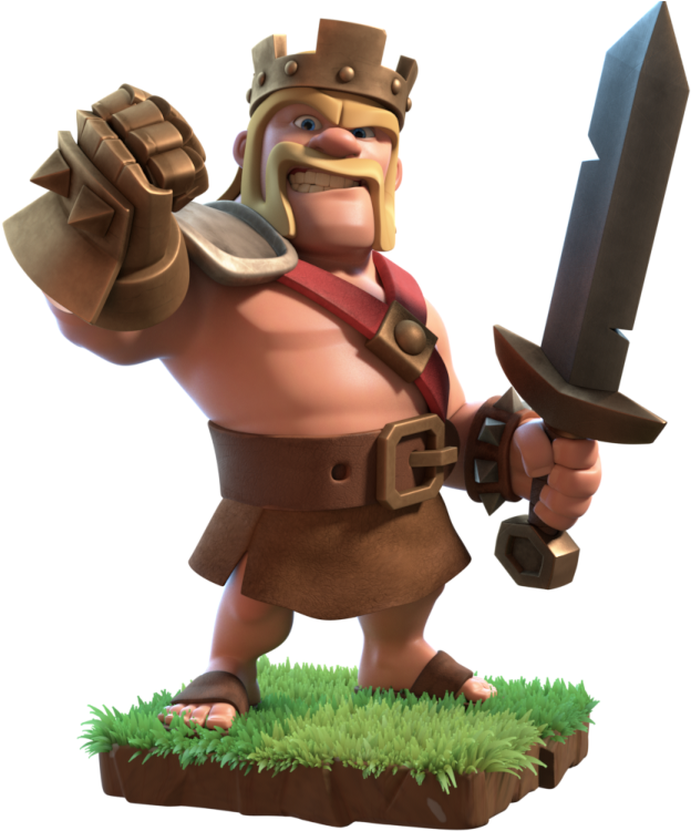 Rei Bárbaro Clash Of Clans (768x768), Png Download