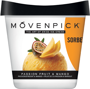 500ml Passionfruitmango - Movenpick Vanilla Ice Cream (450x400), Png Download