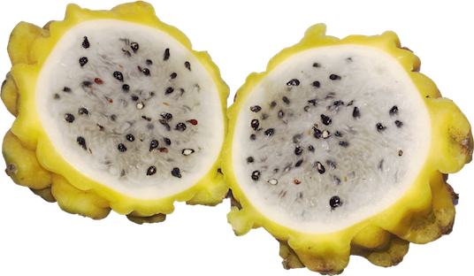 Contains Calcium - Yellow Dragon Fruit Png (536x312), Png Download