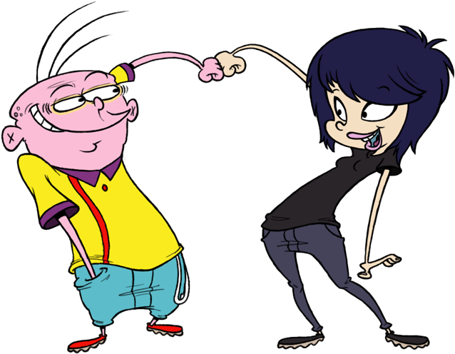 Cartoon Characters Fist Bumping (651x502), Png Download