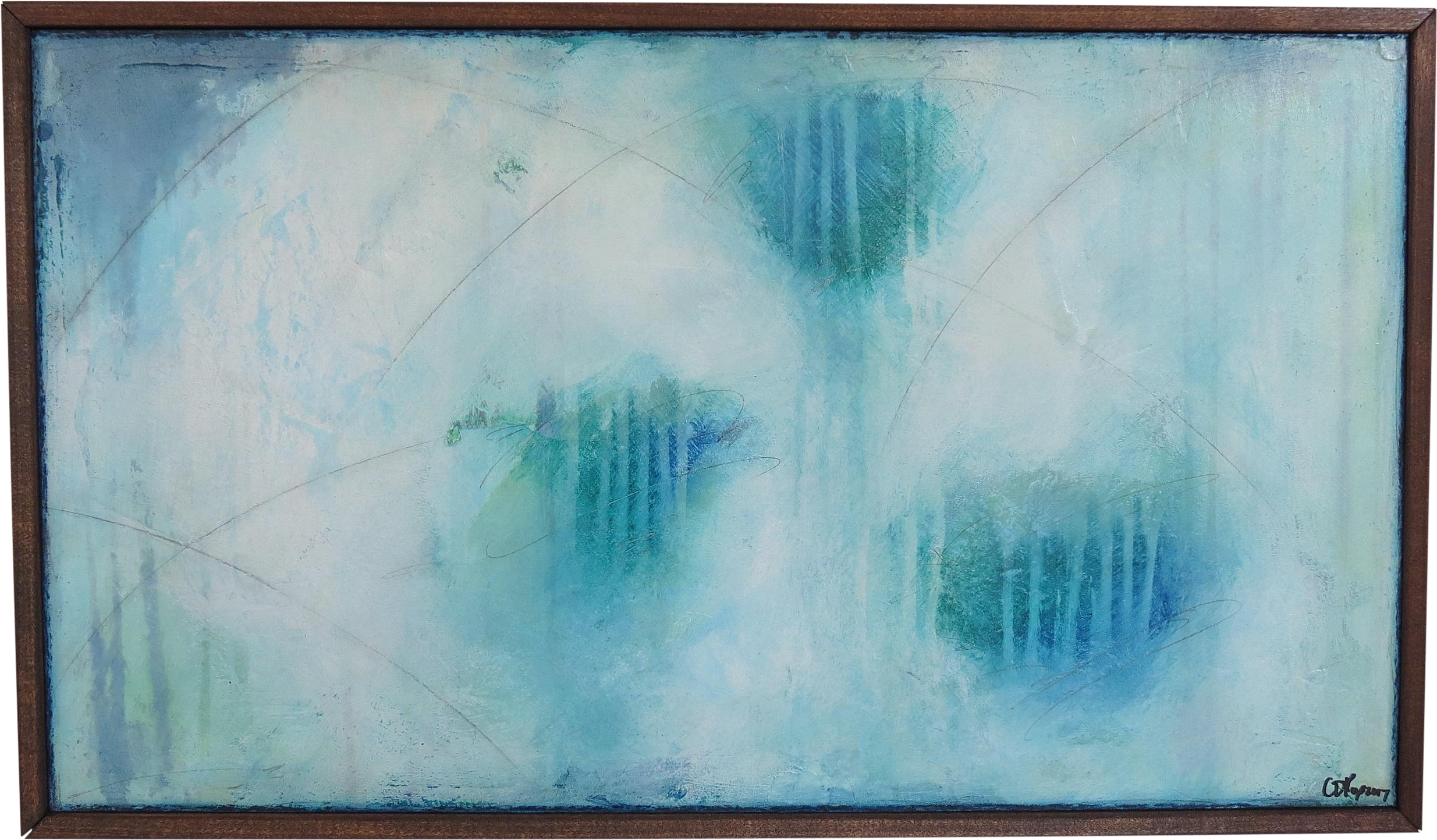 Cloud Atlas, Original Framed Oil Pastel By C - Drawing (2742x1603), Png Download