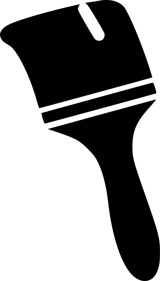 Thick Paint Brush - Paintbrush (560x980), Png Download