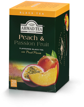 Peach & Passion Fruit 20ct - Ahmad Peach & Passion Fruit (350x392), Png Download
