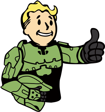 Master Chief Vault Boy Photo By Then00bdude Clipart - Master Chief Vault Boy (400x433), Png Download