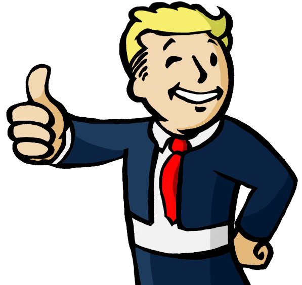 Donald Trump Vault Boy (600x600), Png Download