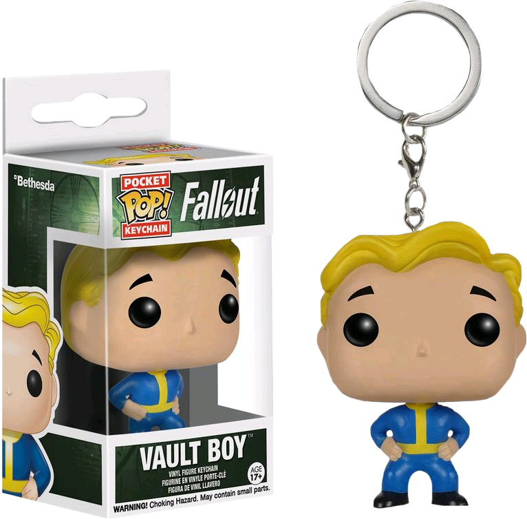 Vault Boy Pop Keychain - Fallout Vault Boy Pocket Pop! Key Chain (766x754), Png Download
