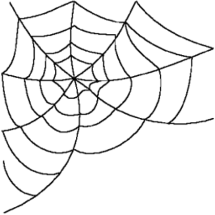 Spider Web Transparent Png Black And White Library - Spider Web Clipart Black And White (420x420), Png Download