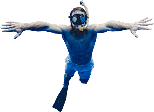 Man Snorkeling Underwater Png - Architecture (615x480), Png Download