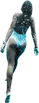 Girl Under Water Png (257x480), Png Download