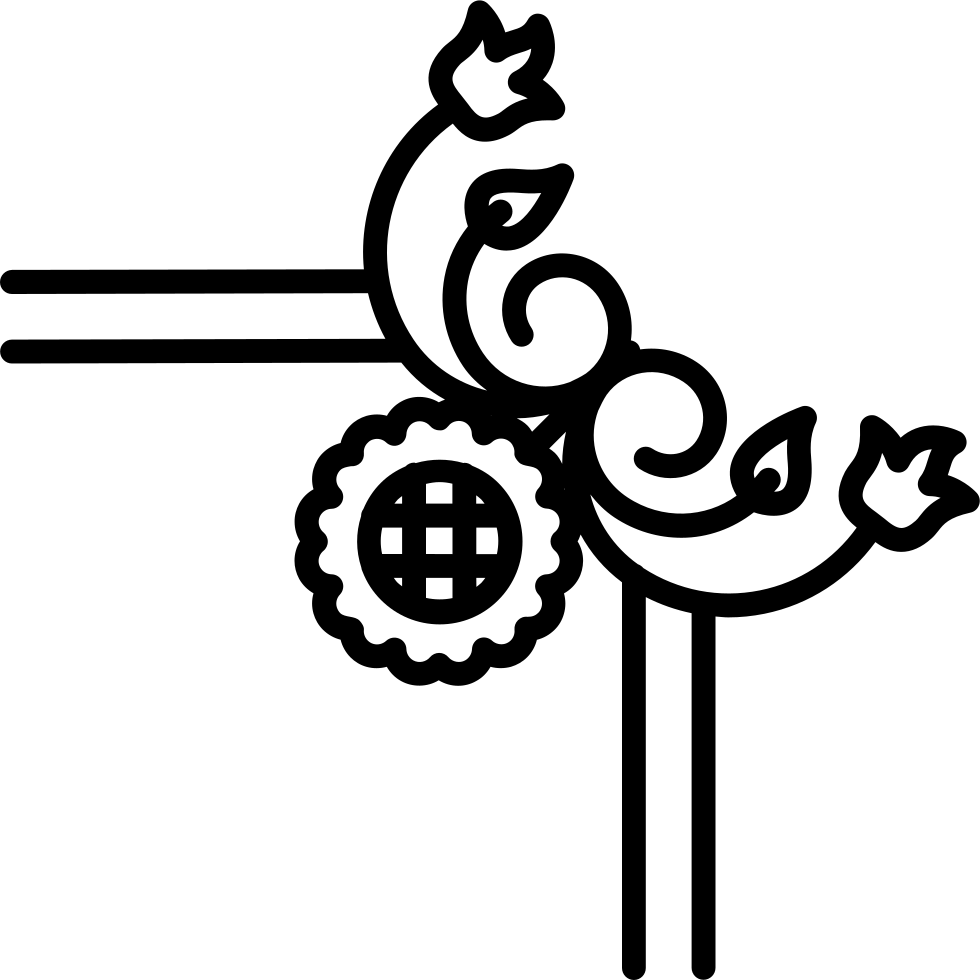 Sunflower With Vines And Leaves Variant Border Comments - Flowers Design Borders Vector Png (980x980), Png Download
