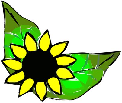Computer Icons Common Sunflower Sunflower Corner Download - Clip Art (404x340), Png Download
