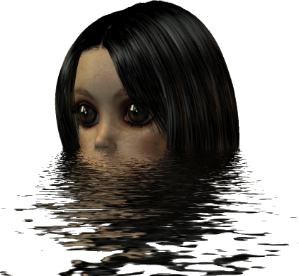 Creepy Halloween Horror Eyes Water Spooky - Gif Animados De Terror (422x389), Png Download