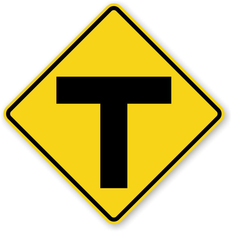 Traffic Sign - T Sign (800x800), Png Download