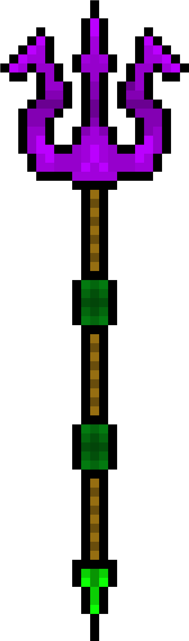 Trident - Trident Pixel Art (810x2280), Png Download