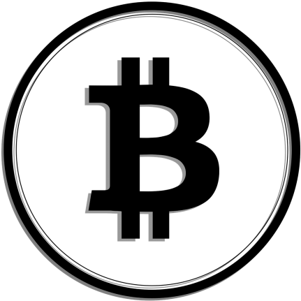 Bitcoin Black And White Png (500x500), Png Download