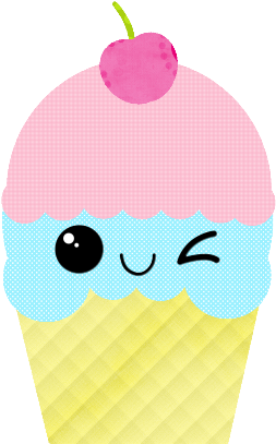 Ice Cream Clipart Alphabet - Ice Cream With Cute Faces (420x420), Png Download