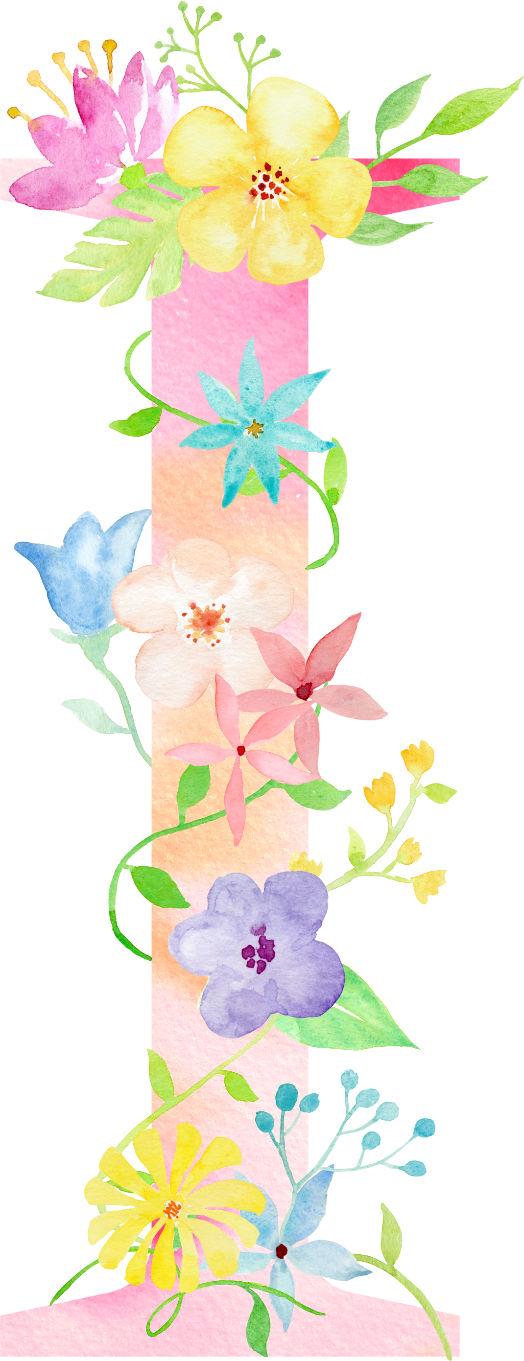 Watercolor Painting (1070x2781), Png Download