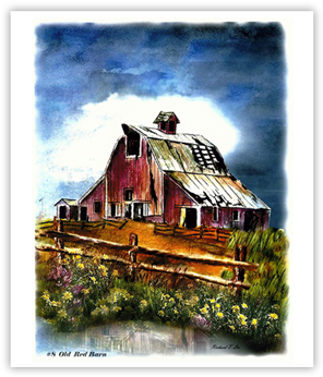 Old Red Barn - Barn (358x400), Png Download