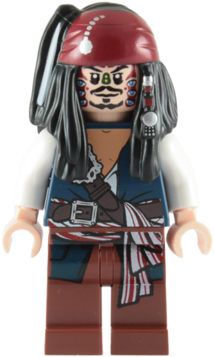 Lego Captain Jack Sparrow Minifigure (700x700), Png Download