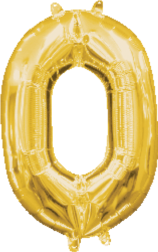 16" Alphabet 'o' Gold Foil Balloon - 34 Gold Number Balloons (500x500), Png Download
