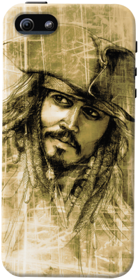 Jack Sparrow Case For Iphone 5/5s - Gadgetswrap Printed Back Cover And Case For Apple Iphone (300x400), Png Download
