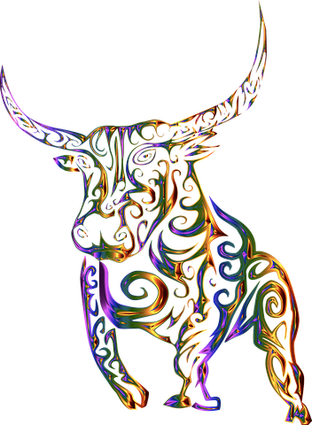 Pixabay - Abstract Bull (352x480), Png Download