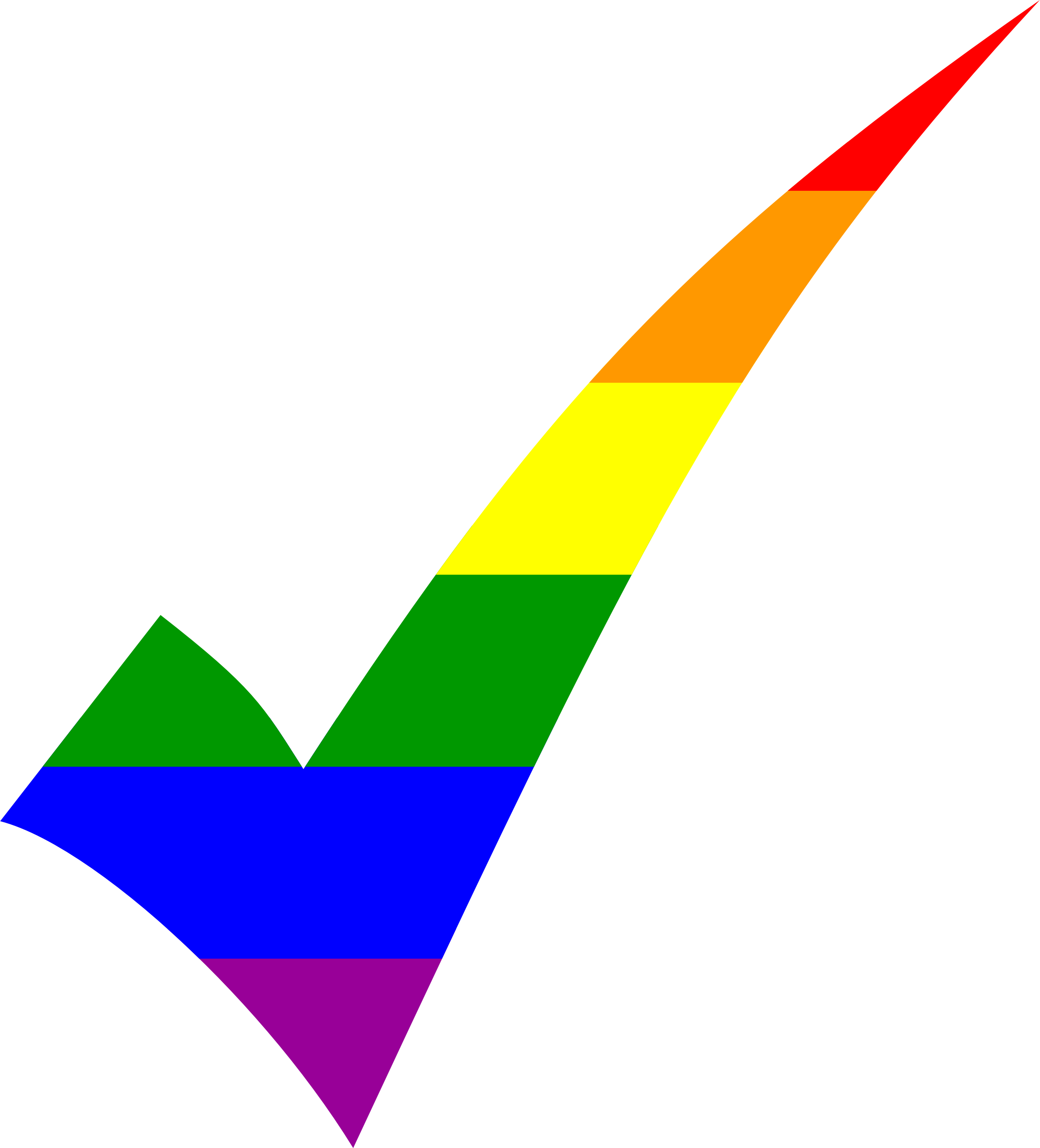 This Free Icons Png Design Of Rainbow Tick (2174x2400), Png Download