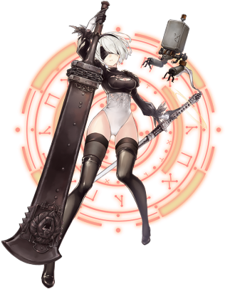 2b/crusher - Nier: Automata (350x416), Png Download