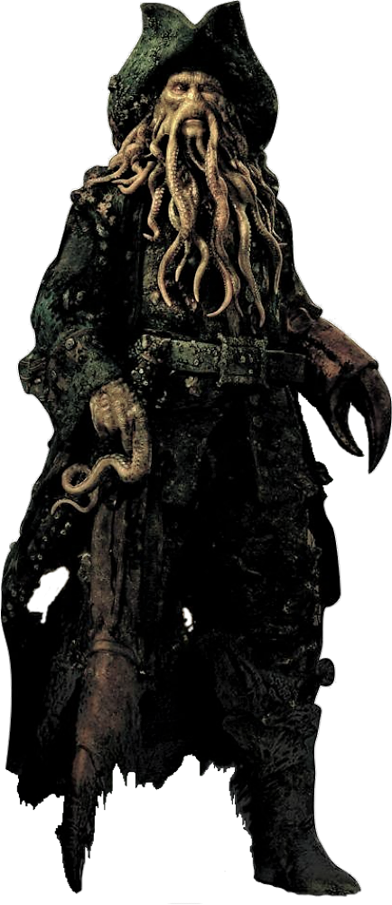 Davy Jones, Jack Sparrow, Pirates Of The Caribbean, - Jones Pirates Of The Caribbean (434x1000), Png Download