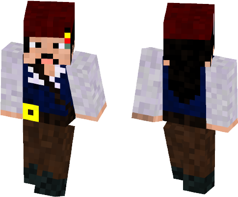 Captain Jack Sparrow - Minecraft Skin John Wick (584x497), Png Download
