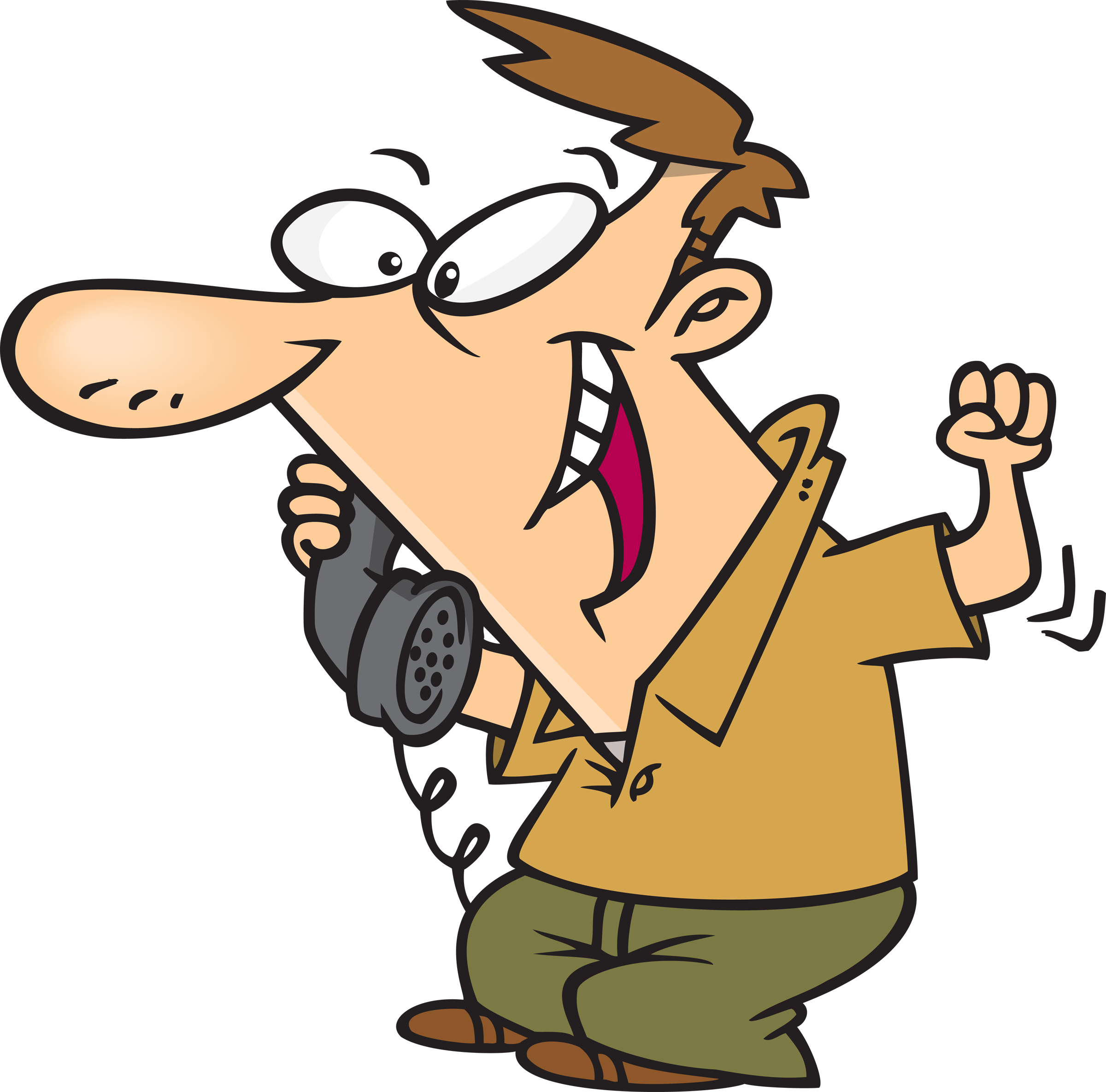 Your Phone Is A Lifeline For Your Business - Good News Cartoon (2400x2369), Png Download