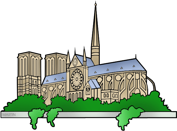 Notre Dame Cathedral - Gothic Cathedral Clip Art (648x467), Png Download