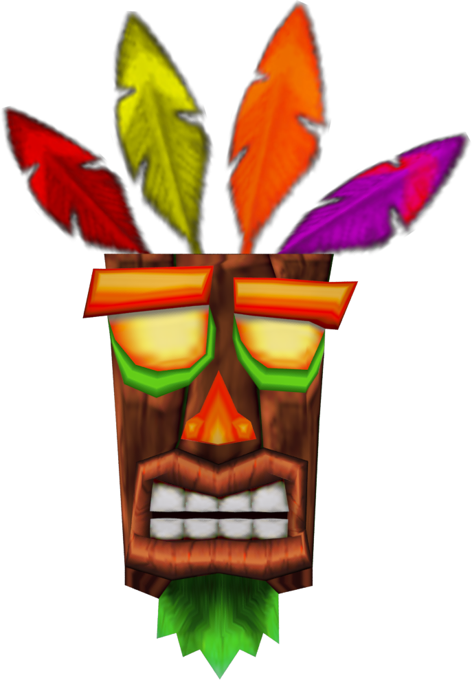 Twinsanity Aku Aku - Crash Twinsanity Aku Aku (687x989), Png Download