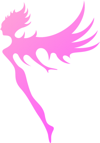 Edible Image Cake Topper Fairy Silhouette Pink - Pixie Art Myth (500x500), Png Download