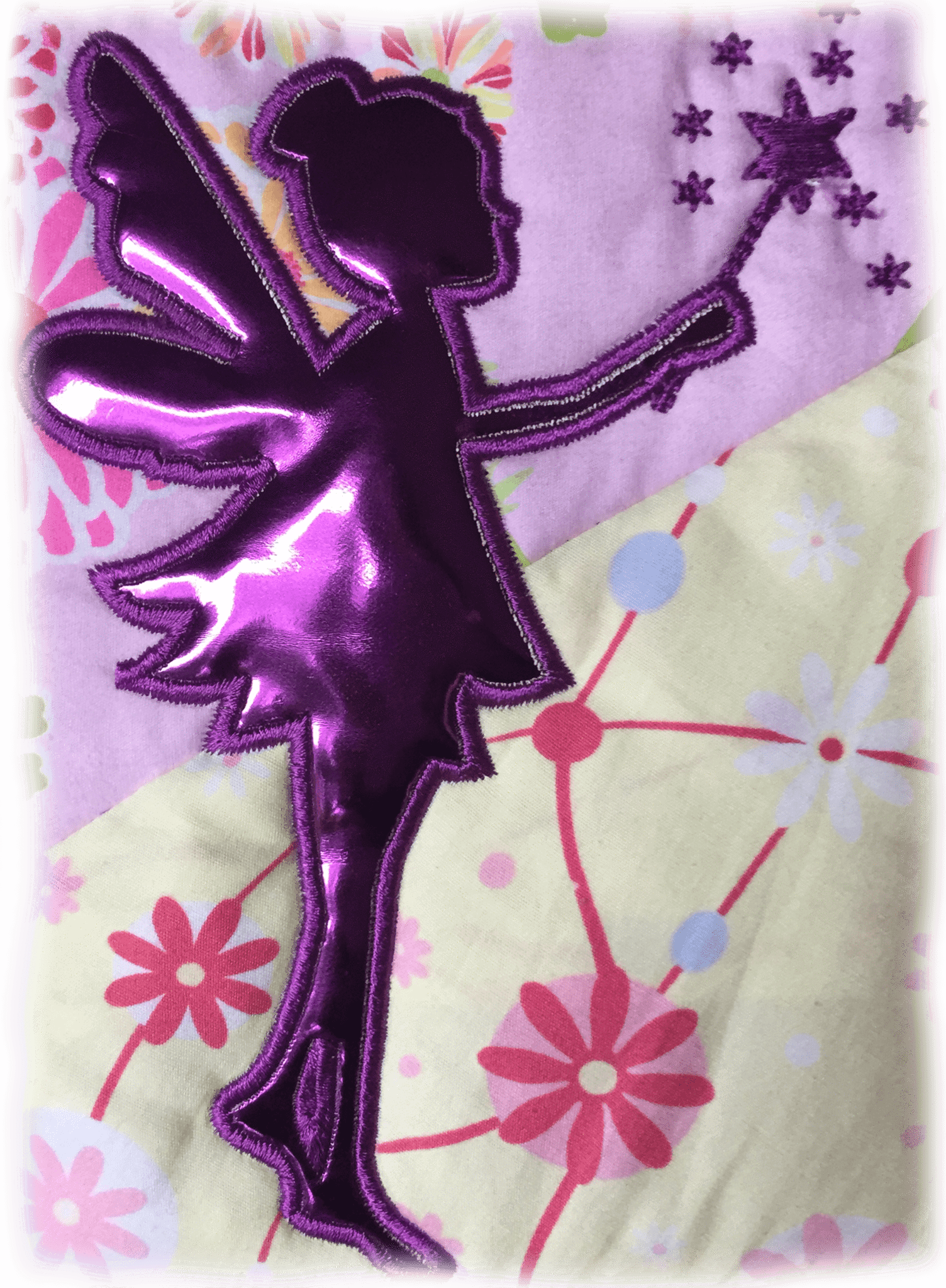 Fairy Silhouette Blocks And Quilt In The Hoop Machine - Machine Embroidery (1504x2048), Png Download