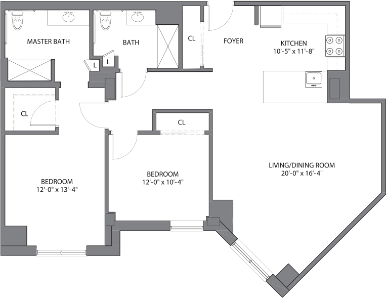Mpw Floor Plan 0002 Spruce 2b - Floor Plan (800x750), Png Download