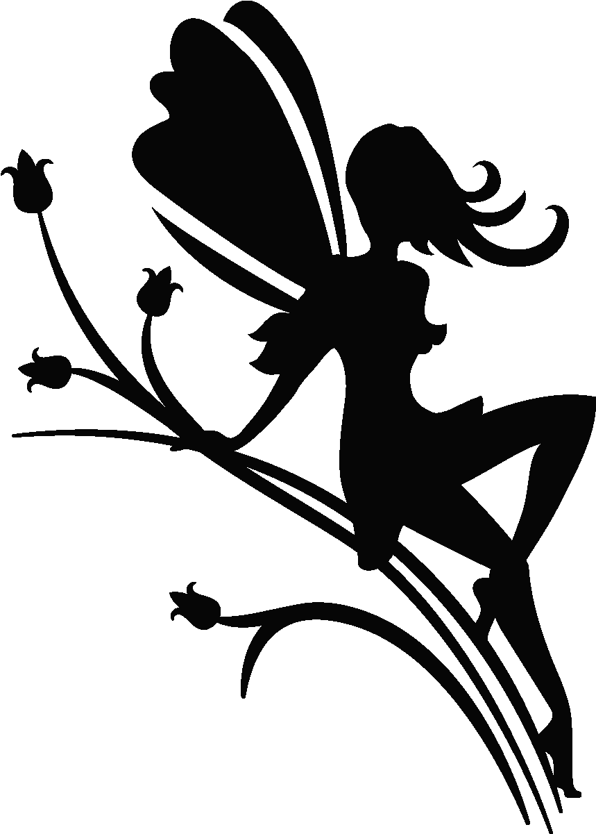 Fairy Silhouette Png Download - Motif De Fée (1200x1200), Png Download