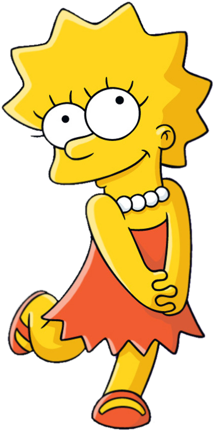 The Simpsons Png Transparent Image - Lisa Simpson (487x891), Png Download