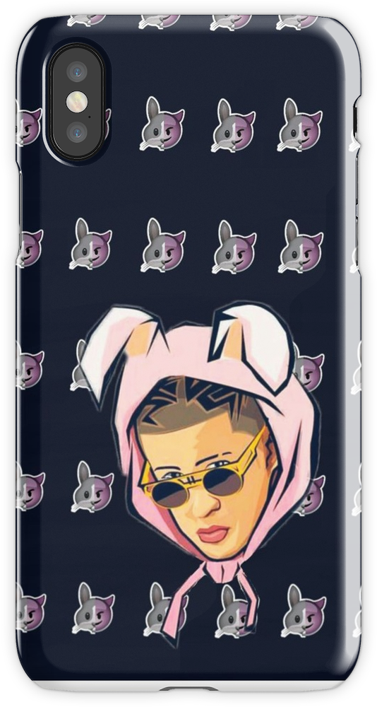 Bad Bunny Inspired Iphone X Snap Case - Bad Bunny Phone Case (750x1000), Png Download