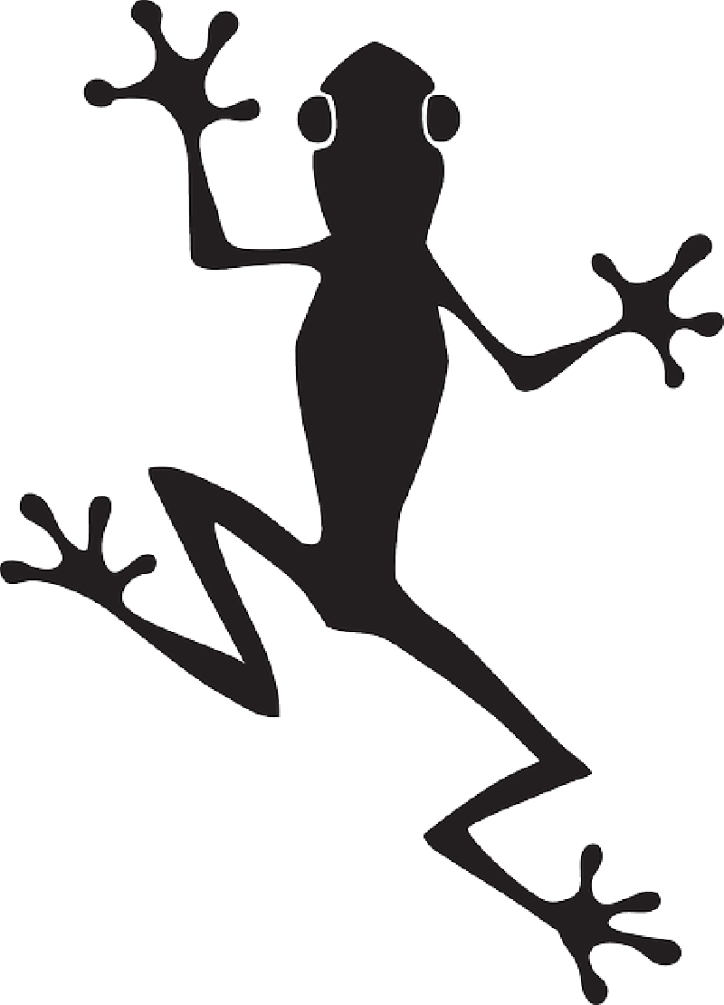Sad Fairy Silhouettes - Frog Vector Free (800x1110), Png Download