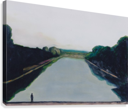 Lake Near The Palace Gregg Simpson Canvas Print - Lake (429x365), Png Download