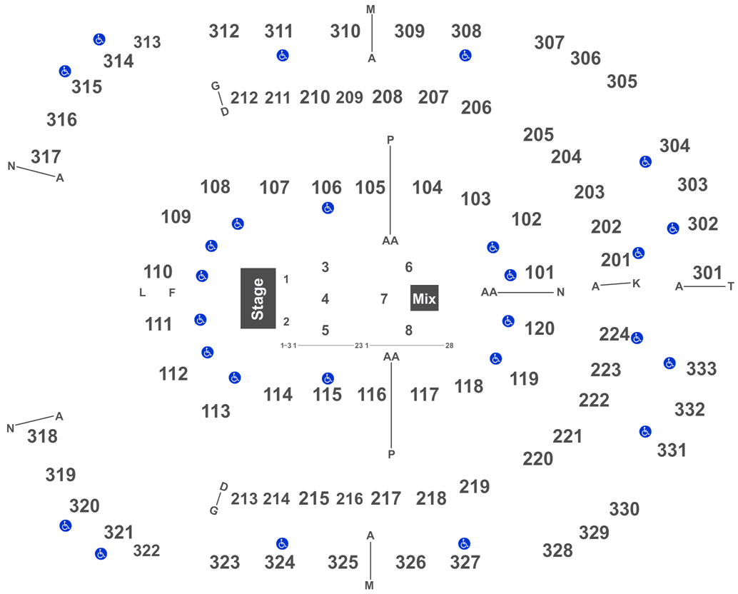 Bridgestone Arena 147 Section (1050x860), Png Download