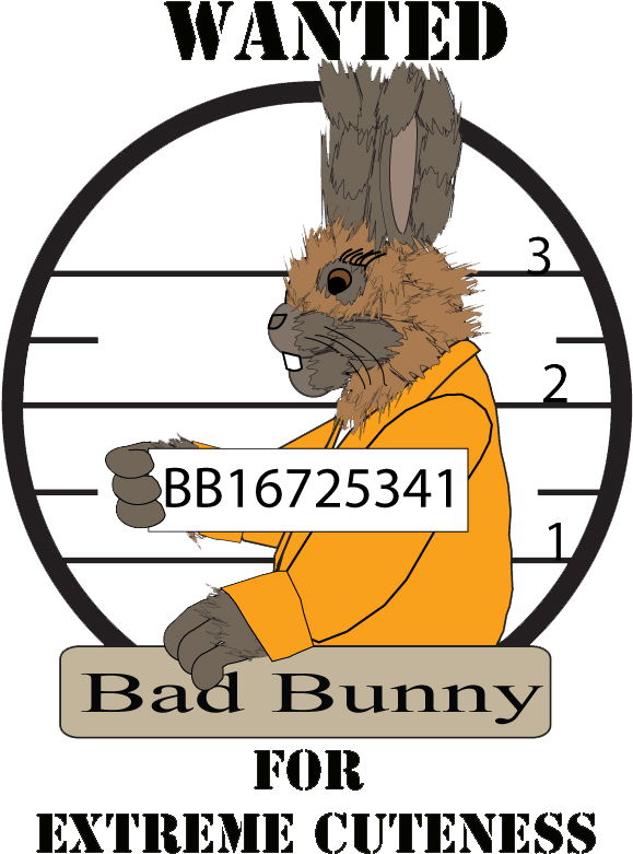 Bad Bunny - Wanted Poster (612x792), Png Download